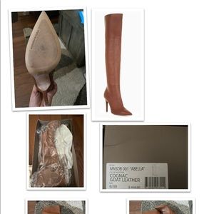 BCBG Abella Cognac Over the Knee Boot Sz 39. Box is no longer available.